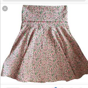 American Apparel Pink Tea Rose on Crème Skirt